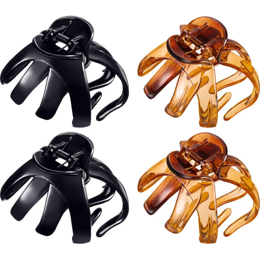 4PCS Large Hair Claw Clips Octopus Hair Clips for Thick Hair Spider Claw Clip for Girls Women