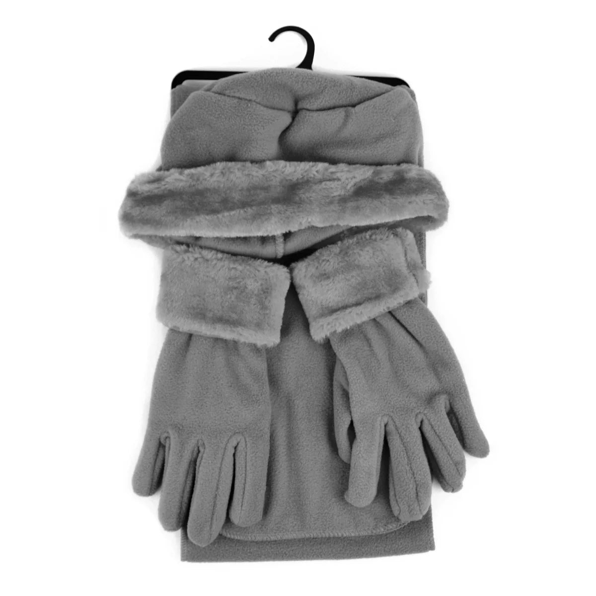 Women'S Warm Fleece Winter Set - Scarf, Hat, and Gloves Set