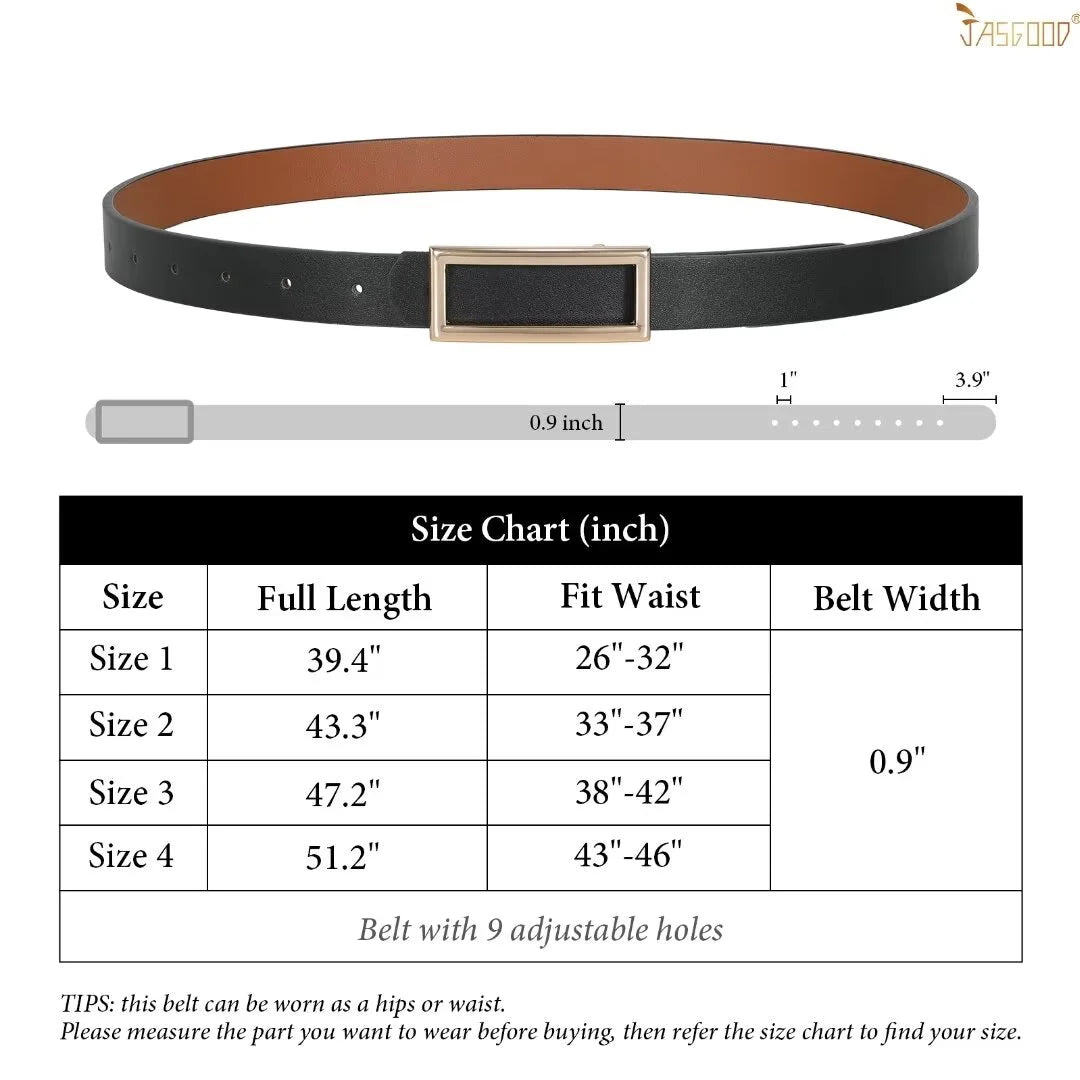 Women Reversible Belts for Jeans Leather Belt for Women Pants Dresses