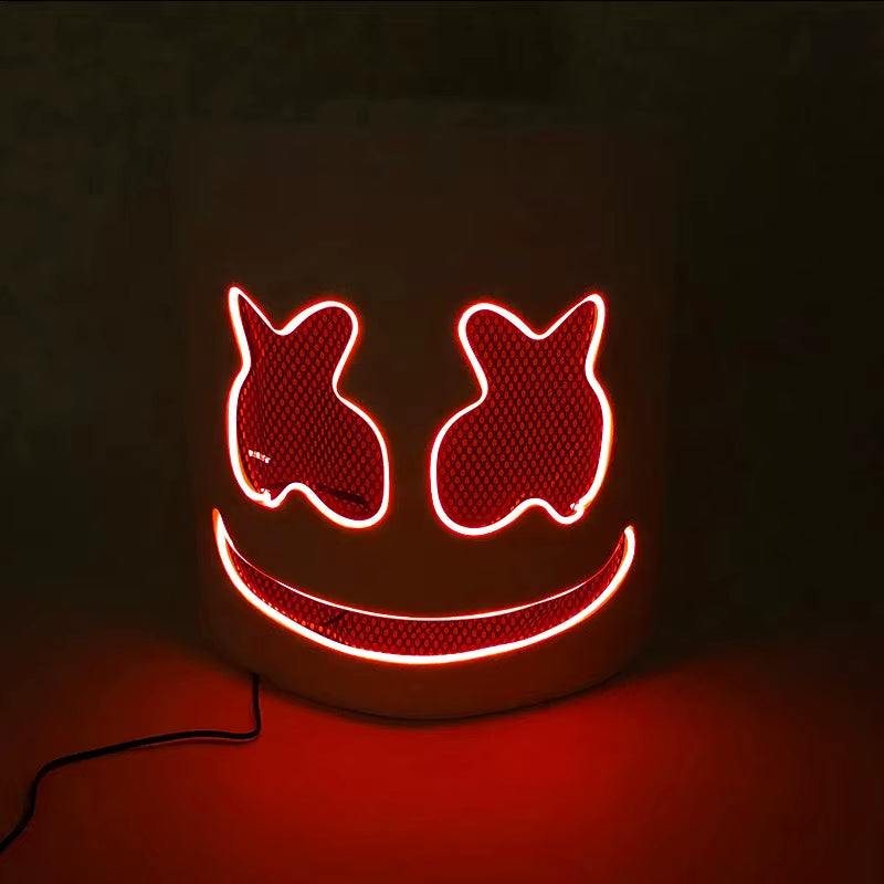 LED Demon Slayer Mask Halloween Japanese Carnival Masque Birthday Party Anime Demon Slayer Luminous Demon Slayer Sabito Mask