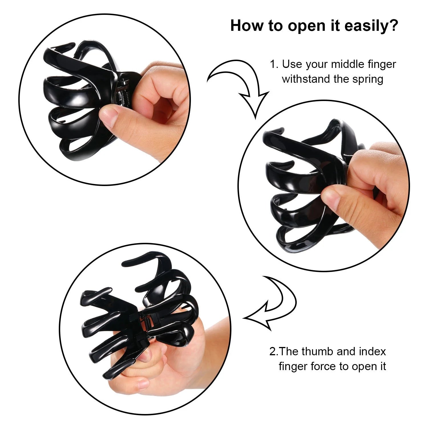 4PCS Large Hair Claw Clips Octopus Hair Clips for Thick Hair Spider Claw Clip for Girls Women