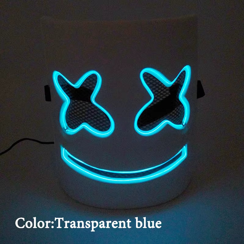 LED Demon Slayer Mask Halloween Japanese Carnival Masque Birthday Party Anime Demon Slayer Luminous Demon Slayer Sabito Mask