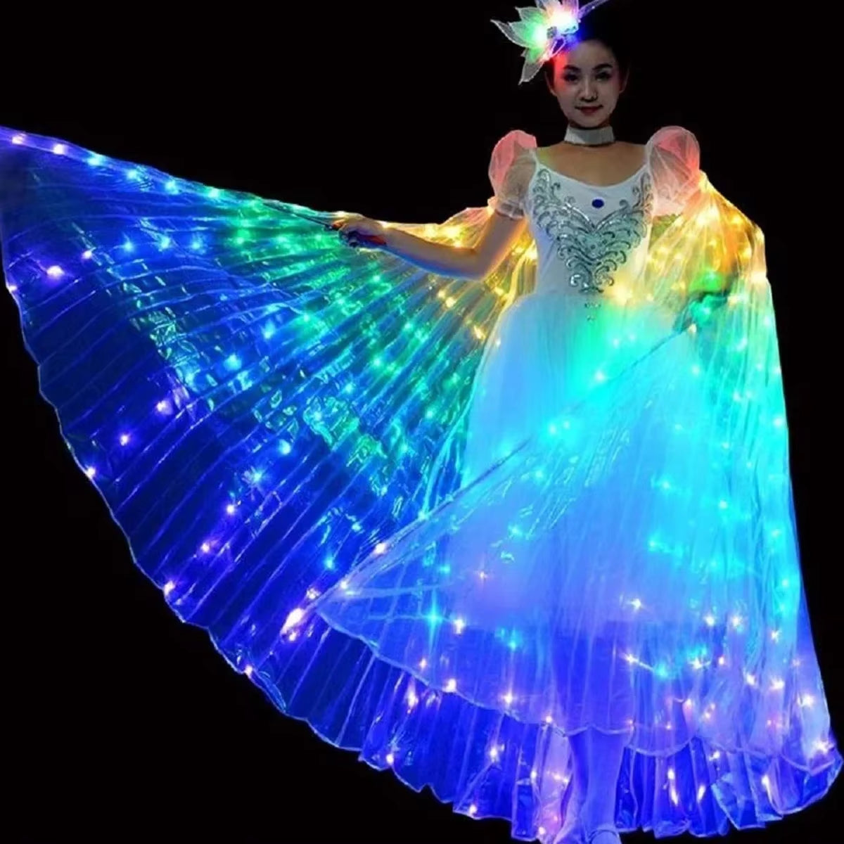 Belly Dance Isis Wings Led Isis Wings Belly Dance Accessory Wings Costume Butterfly Wings for Adult Kids Carnival Stage Party